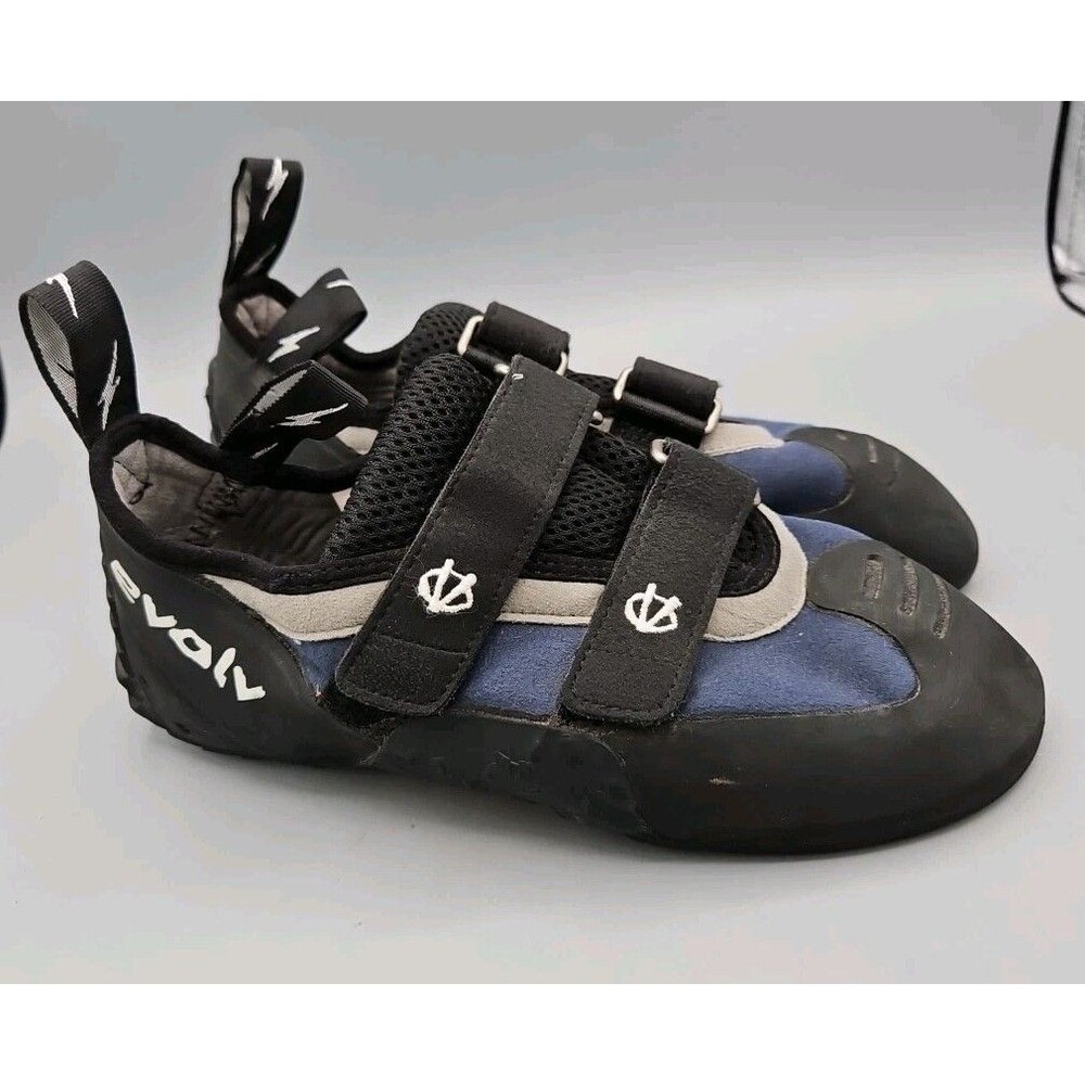 EVOLV Climbing Shoes Men's Size 8.5 US Blue Black TRAX-XF3 USA